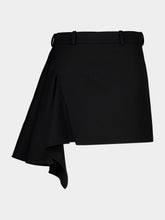 Givenchy Black Asymmetric Wool Mini Skirt