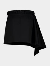 Givenchy Black Asymmetric Wool Mini Skirt