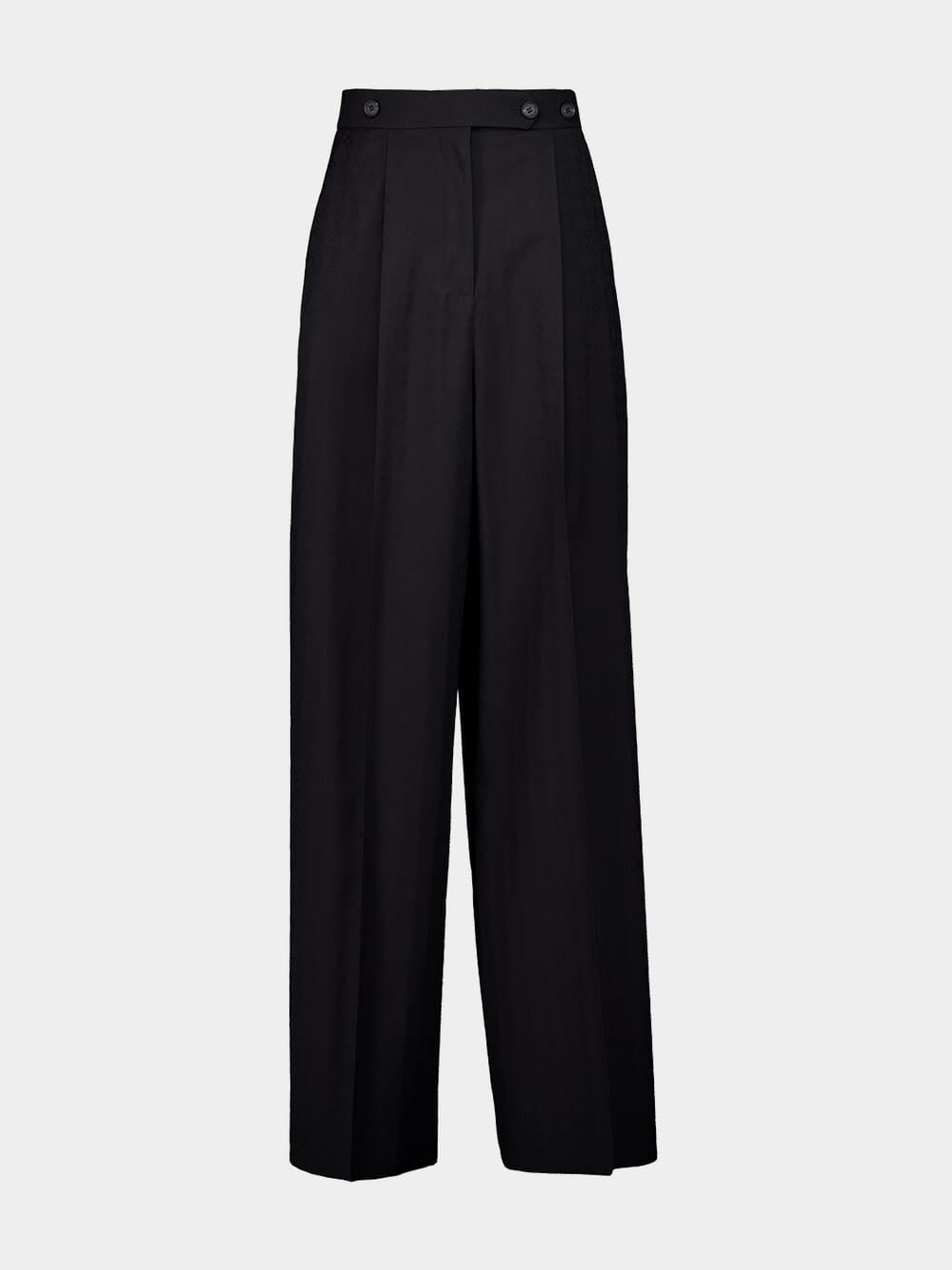 Black Monogram 72 Jacquard Pleated Pants