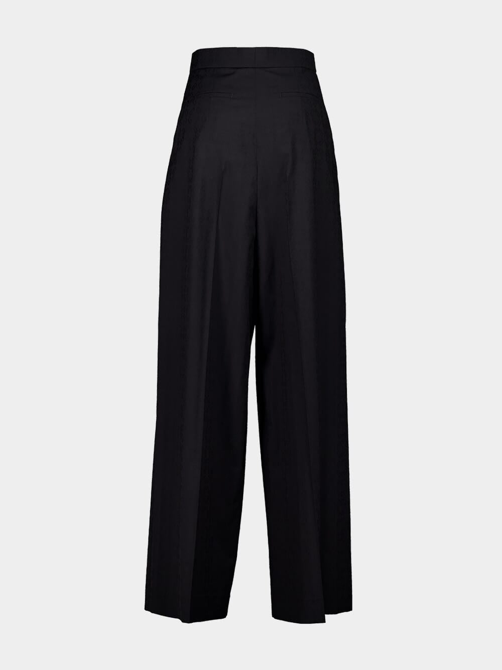 Black Monogram 72 Jacquard Pleated Pants