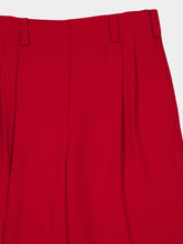 Givenchy Dark Red Double Pleat Pants in Crepe Cady