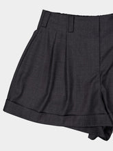 Givenchy Grey Mix Double Pleat Wool Shorts