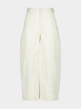 Givenchy Ivory Cropped Cocoon Cargo Pants