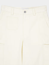 Givenchy Ivory Cropped Cocoon Cargo Pants