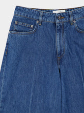 Givenchy Medium Blue Wide-Leg Raw Edge Cotton Jeans