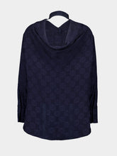 Givenchy Navy 4G Liquid Jacquard Oversized Shirt