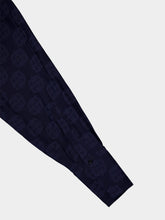 Givenchy Navy 4G Liquid Jacquard Oversized Shirt