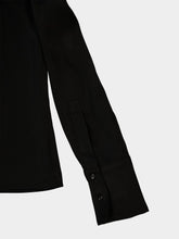 Givenchy Black Draped Bow Blouse