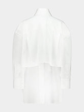 Givenchy White Asymmetric Cotton Poplin Shirt