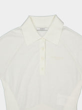 Givenchy Ivory Cotton Silk Knit Polo Shirt