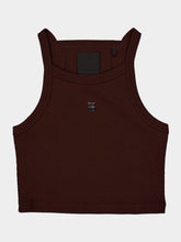 Givenchy Russet Brown Ribbed Crop Top