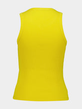 Givenchy Yellow Cotton Tank Top with Logo Print