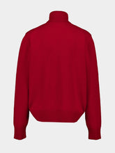 Givenchy Deep Red Wool Cashmere Turtleneck Sweater