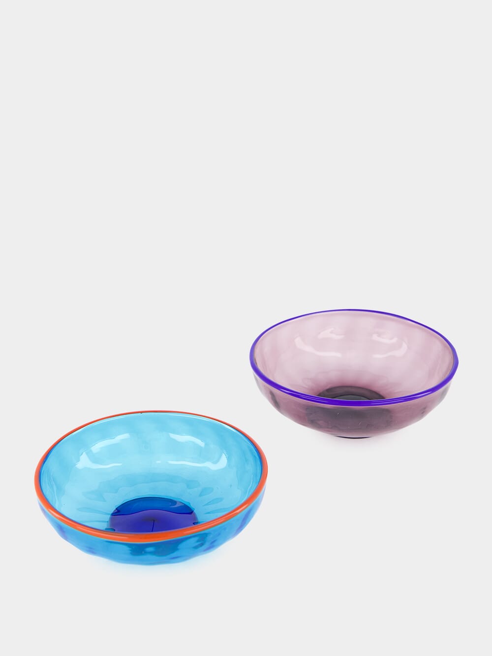 Set of 2 Luxury Glass Nut Bowls