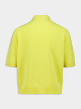 Givenchy Acid Yellow Wool-Cashmere Polo Top