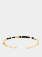 Gas Bijoux Black Zanzibar Gold-Plated Cuff Bracelet