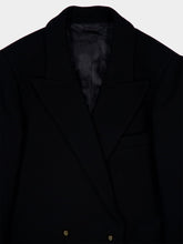 Blazé Milano Black Double-Breasted Wool Blazer