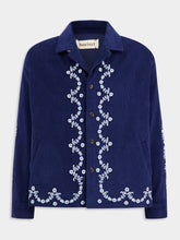 Baziszt Navy Blue Ponic Corduroy Jacket