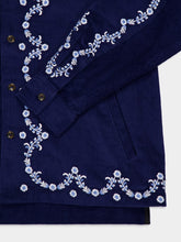 Baziszt Navy Blue Ponic Corduroy Jacket