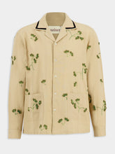 Baziszt Beige Cotton Hemp Rust Shirt