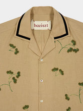 Baziszt Beige Cotton Hemp Rust Shirt