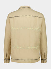 Baziszt Beige Gevrey Embroidered Hemp Shirt
