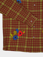 Baziszt Khaki and Burgundy Pilot Shirt