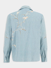 Baziszt Blue Striped Cotton Saba Shirt