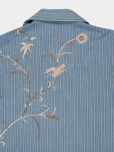 Baziszt Blue Striped Cotton Saba Shirt