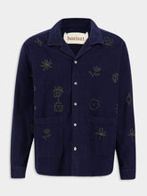 Baziszt Navy Blue Cotton Serenade Shirt