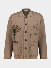 Baziszt Taupe Seeker Cashmere Buttoned Cardigan