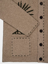 Baziszt Taupe Seeker Cashmere Buttoned Cardigan