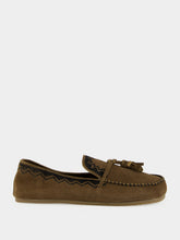 Baziszt Khaki Crine Suede Tassel Loafers