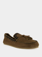Baziszt Khaki Crine Suede Tassel Loafers