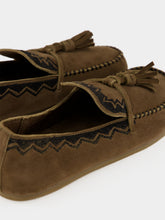 Baziszt Khaki Crine Suede Tassel Loafers