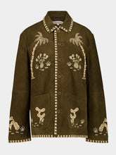Baziszt Khaki Green Suede Stdom Swagger Jacket