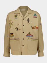 Baziszt Beige Tusken Embroidered Cotton Overshirt