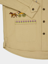 Baziszt Beige Tusken Embroidered Cotton Overshirt