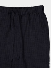 Baziszt Navy Dario Checked Cotton Trousers