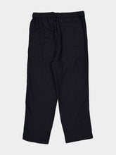 Baziszt Navy Dario Checked Cotton Trousers