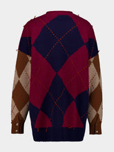 Baziszt Burgundy Blue Atgal Cashmere Jumper