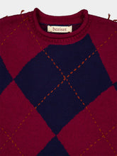 Baziszt Burgundy Blue Atgal Cashmere Jumper