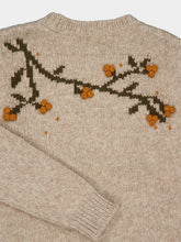 Baziszt Beige Puff Floral Knit Jumper