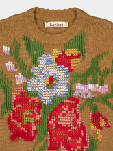 Baziszt Brown Pucalpa Floral Alpaca Jumper