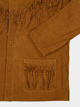 Baziszt Brown Suede Vestige Fringe Jacket