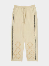 Baziszt Beige Sferic Embroidered Relaxed Pants