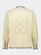 Baziszt Beige Sferic Embroidered Shirt