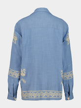 Baziszt Light Blue Tulum Cotton Shirt