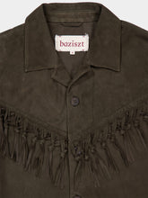 Baziszt Khaki Green Suede Vestige Jacket