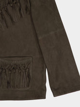 Baziszt Khaki Green Suede Vestige Jacket